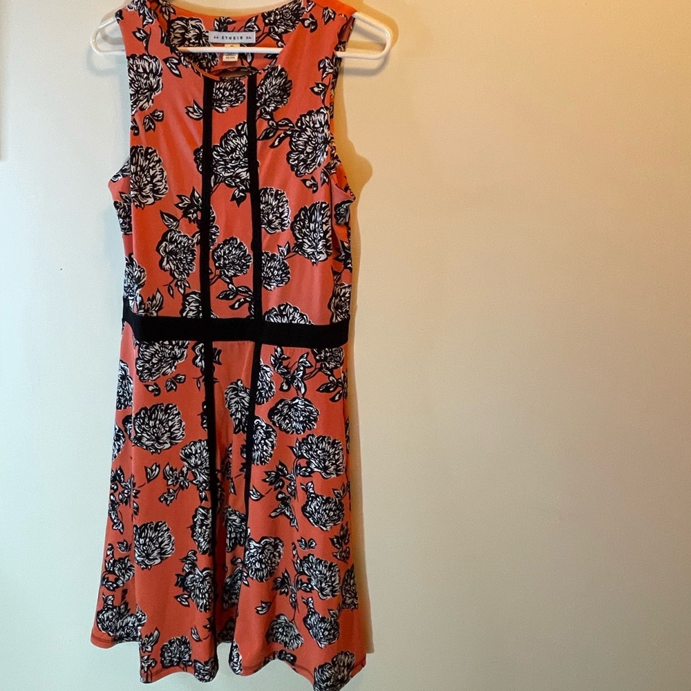 Orange Floral Dress